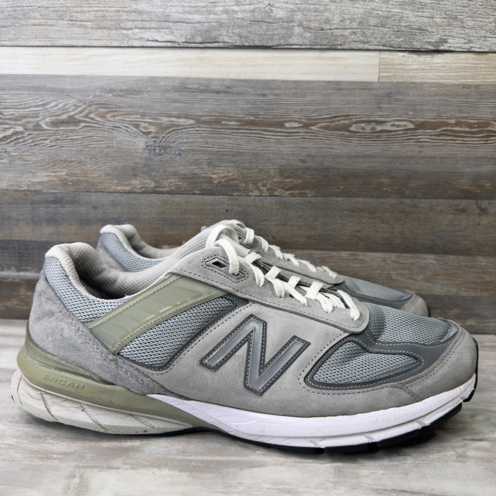 New Balance 990v5 Mens Size 14 Extra Wide 2E Running Shoes M990GL5 Grey